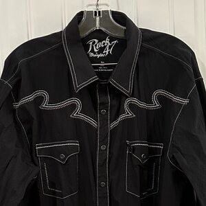 Wrangler Rock 47 Black Western Shirt